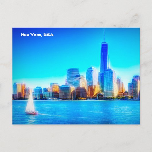 Carte Postale New York City Skyline, États-Unis (Devant)