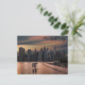 Carte Postale New York City Skyline Sunset Photo (Debout devant)