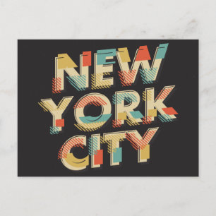 Carte postale New York City Typography