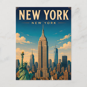Carte Postale 🗽 New York City USA Skyline Visite 🗽