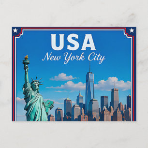 Carte Postale 🗽 New York City USA Souvenir de visite de la skyl