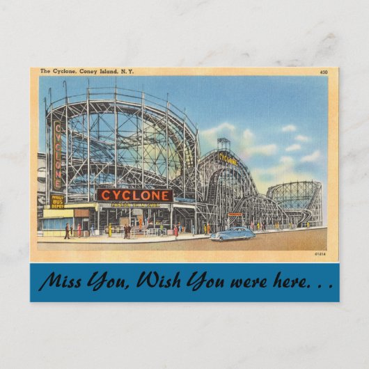 Carte Postale New York, Cyclone, Coney Island (Devant)