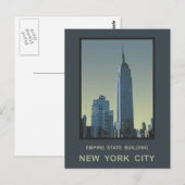 Carte Postale New York Empire State Building (Devant / Derrière)