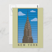 Carte Postale New York Empire State Building (Devant / Derrière)