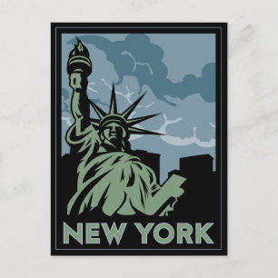 Carte Postale new york états-unis usa vintage retro travel
