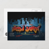 Carte postale New York Grafitti (Devant / Derrière)