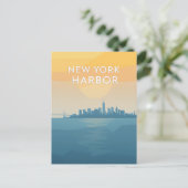 Carte Postale New York Harbor Sunset (Debout devant)
