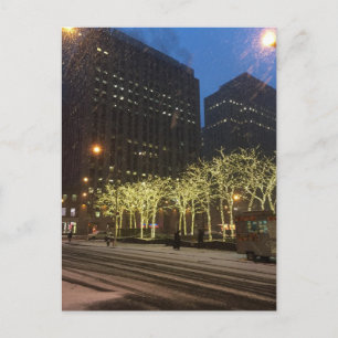 Carte Postale New York Jour de la neige Hiver Midtown Manhattan