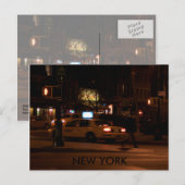 Carte Postale NEW YORK la nuit (Devant / Derrière)