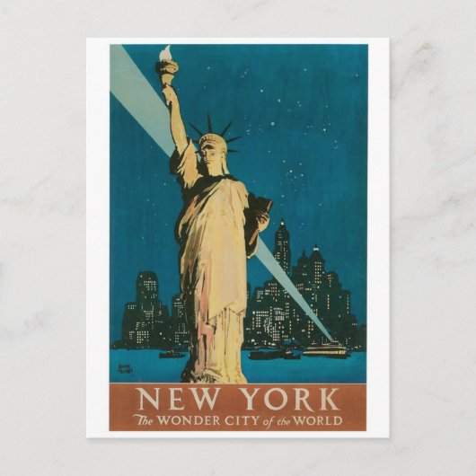 Carte Postale New York : L'affiche de la Cité des merveilles du  (Devant)