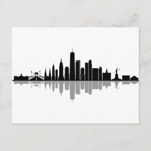 Carte Postale NEW YORK Manhatten USA City Skyline Silhouette