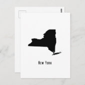 Carte Postale New York Map - Black and White Modern New York Map (Devant / Derrière)