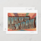 Carte Postale New York, New York - Grandes Lettres Scènes 2 (Devant / Derrière)