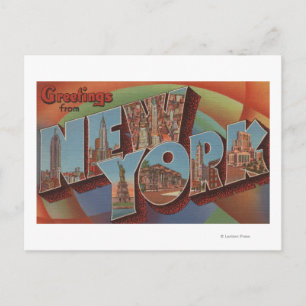 Carte Postale New York, New York - Grandes Lettres Scènes 3