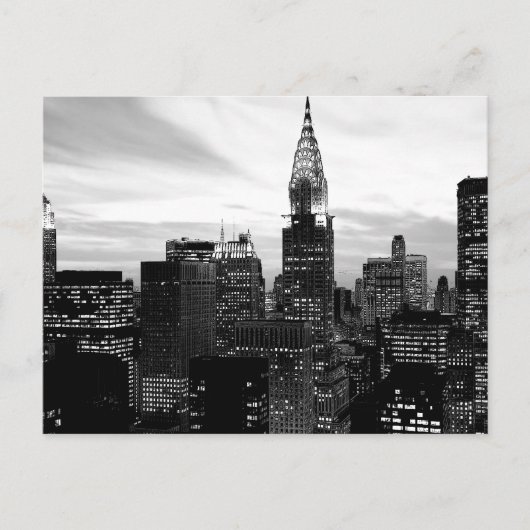 Carte Postale New York noir et blanc (Devant)