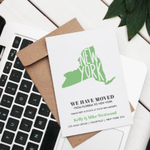 Carte Postale NEW YORK Nous avons déménagé Nouvelle adresse Nouv