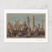 Carte Postale New York, NY - Downtown Skyline de Staten (Devant)