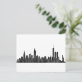 CARTE POSTALE NEW YORK, NY SKYLINE PEINTBRUSH - (Debout devant)