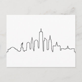 Carte Postale NEW YORK NYC Manhatten USA City Skyline Silhouette