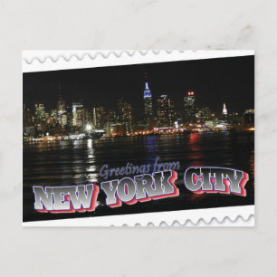 Carte Postale New York Skyline à Night Empire State