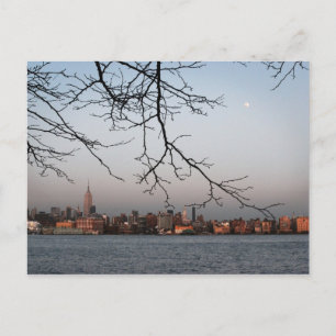 Carte Postale New York Skyline avec Moon