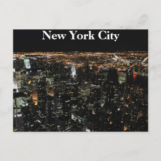 Carte Postale New York Skyline la nuit
