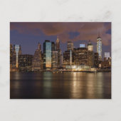Carte Postale New York Skyline la nuit (Devant)