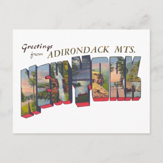 Carte Postale New York State Adirondack Mts (Devant)