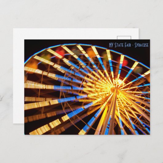 Carte Postale New York State Fair - Syracuse NY - Ferris Wheel P (Devant / Derrière)