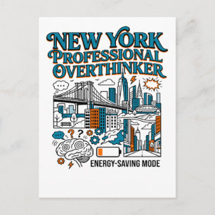 Carte Postale New York Surpenseur Mode Économie d'Énergie Silhou