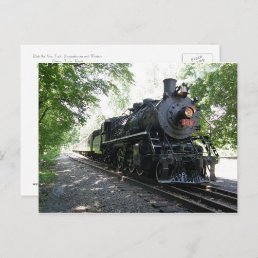 Carte Postale New York, Susquehanna et Western (Devant / Derrière)