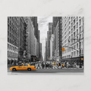 Carte Postale New York Taxi Urban City Color Pop Photographie