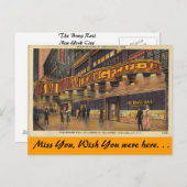 Carte Postale New York, The Brass Rail Cafe & Bar, New York City (Devant / Derrière)