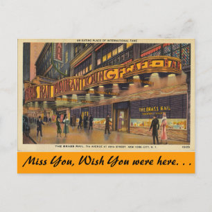 Carte Postale New York, The Brass Rail Cafe & Bar, New York City