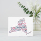 Carte postale New York USA Slang Word Art Map (Debout devant)