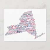 Carte postale New York USA Slang Word Art Map (Devant)