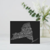 Carte postale New York USA Slang Word Art Map (Debout devant)