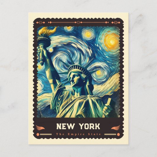 Carte Postale New York | Vincent Van Gogh inspiré (Devant)