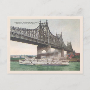 Carte Postale New York vintage Queensboro Bridge 1920