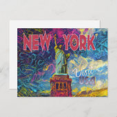 Carte Postale New York. Visitez les États-Unis... (Devant / Derrière)