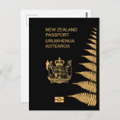 Carte Postale New Zealand passport (Devant / Derrière)
