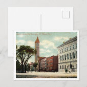 Carte Postale Newark NJ, Washington St, Library, années 1910 (Devant / Derrière)