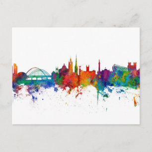 Carte Postale Newcastle Angleterre Skyline