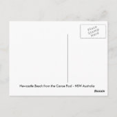 Carte Postale Newcastle Beach de la piscine canoë (Dos)