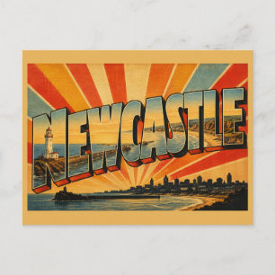 Carte Postale Newcastle NSW Australie Art de voyage vintage