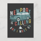 Carte Postale Newport Appelle Et Je Dois Aller T-shirt (Devant)