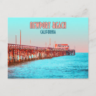Carte Postale Newport Beach California Balboa Pier Vintage
