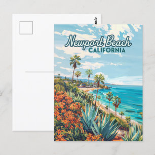 Carte Postale Newport Beach Californie Orange County Vintage