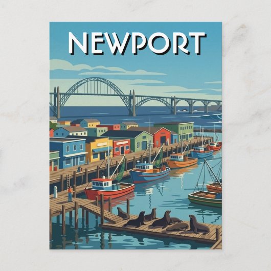 Carte Postale Newport côte de l'Oregon (Devant)