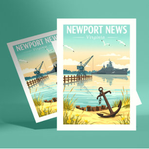 Carte Postale Newport News vintage Virginie